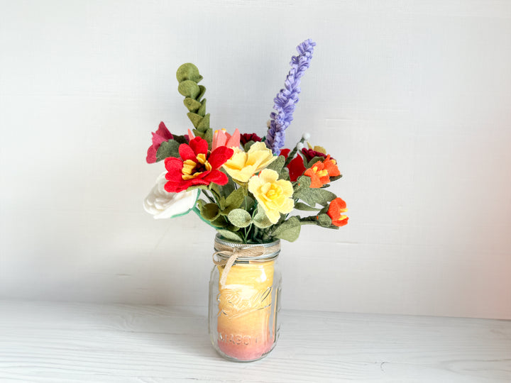 Wildflower Mix Bouquet + Vase (Felt)