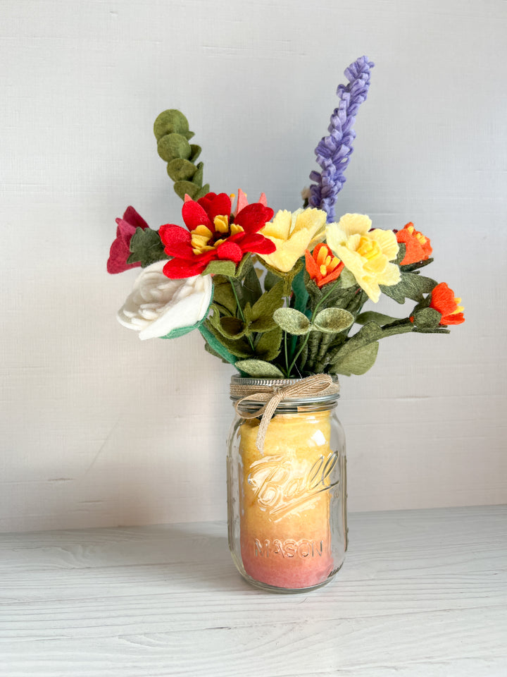 Wildflower Mix Bouquet + Vase (Felt)