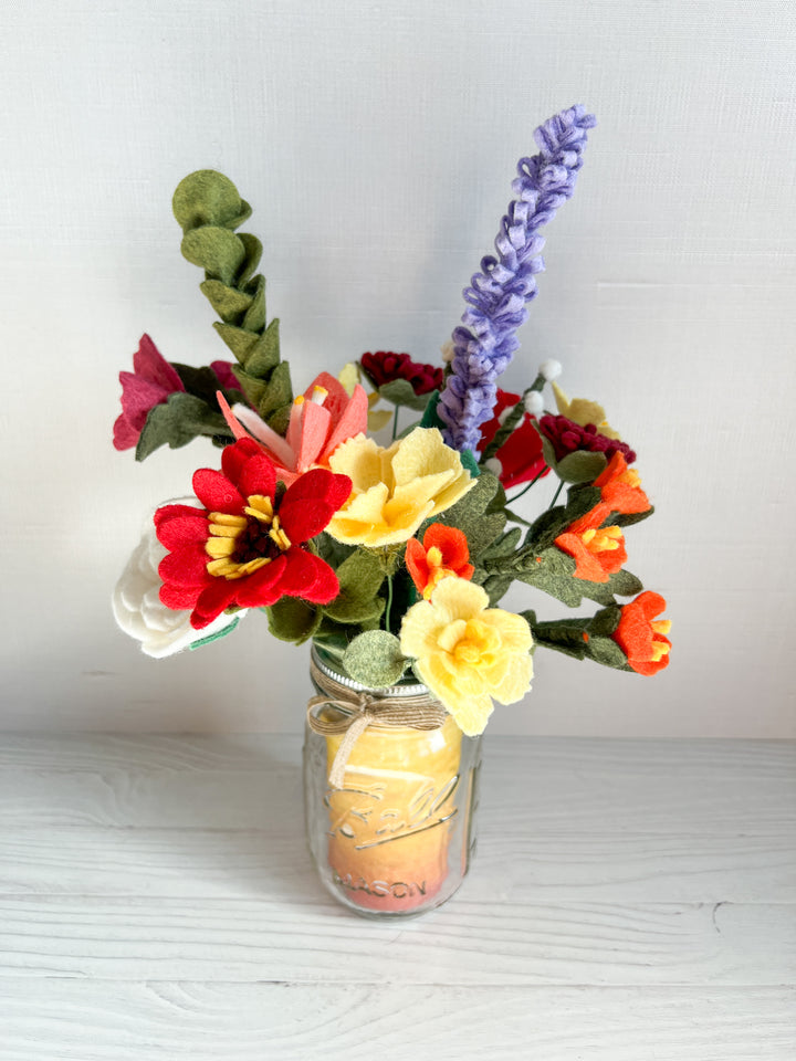 Wildflower Mix Bouquet + Vase (Felt)