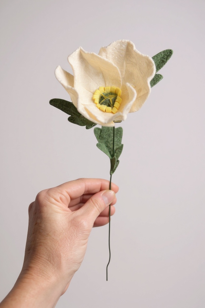 Felt Icelandic Poppy Stem