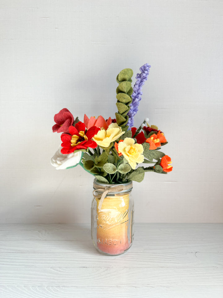 Wildflower Mix Bouquet + Vase (Felt)