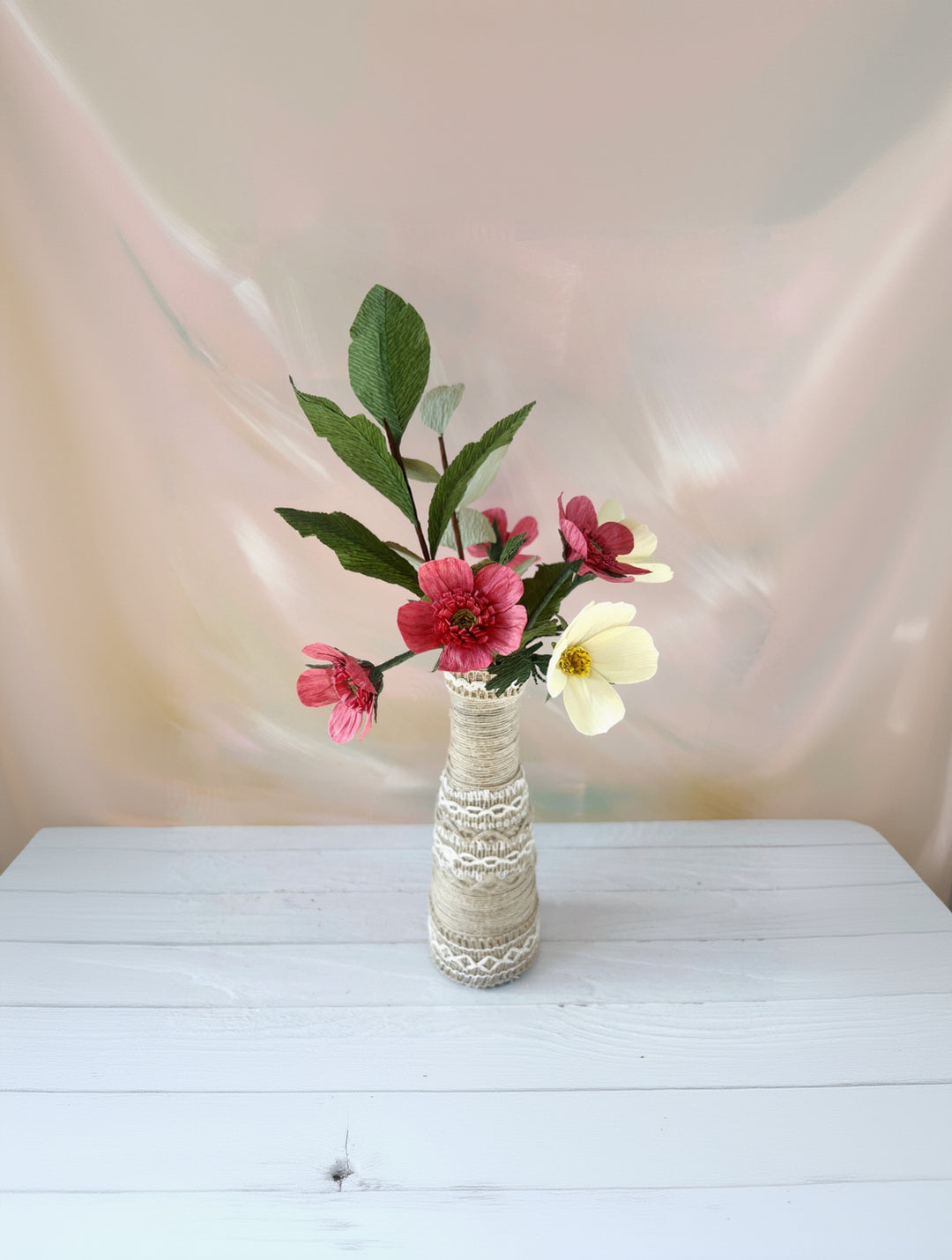 Crimson &amp; Cream No. 5 Paper Bouquet