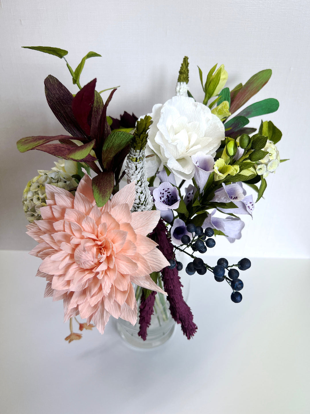 Paper flower wedding bouquet keepsake