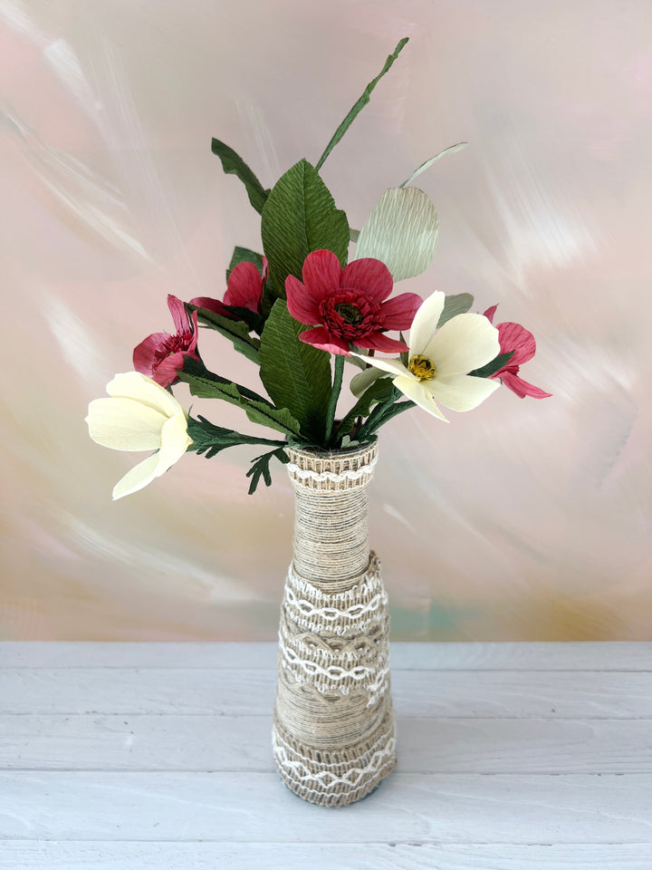 Crimson &amp; Cream No. 5 Paper Bouquet