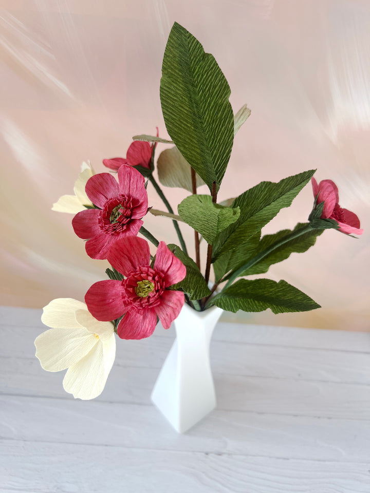 Crimson &amp; Cream No. 5 Paper Bouquet