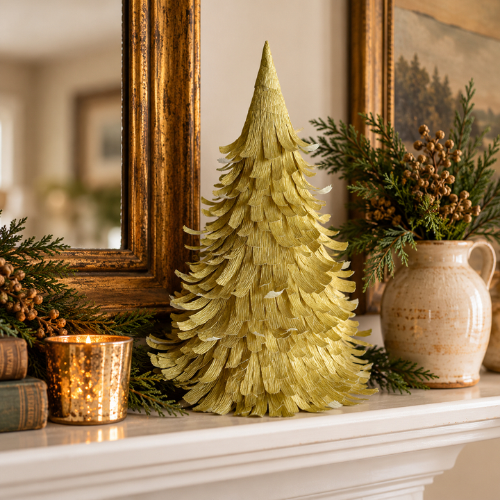 Champagne Gold Paper Christmas Tree