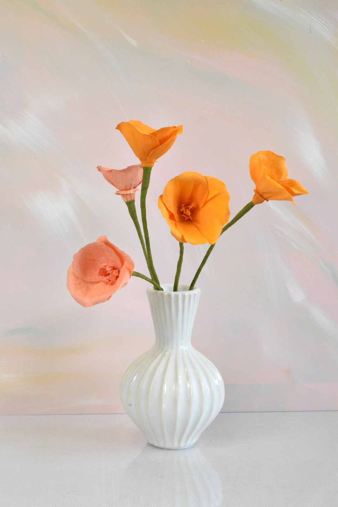 Paper California Poppy Stem