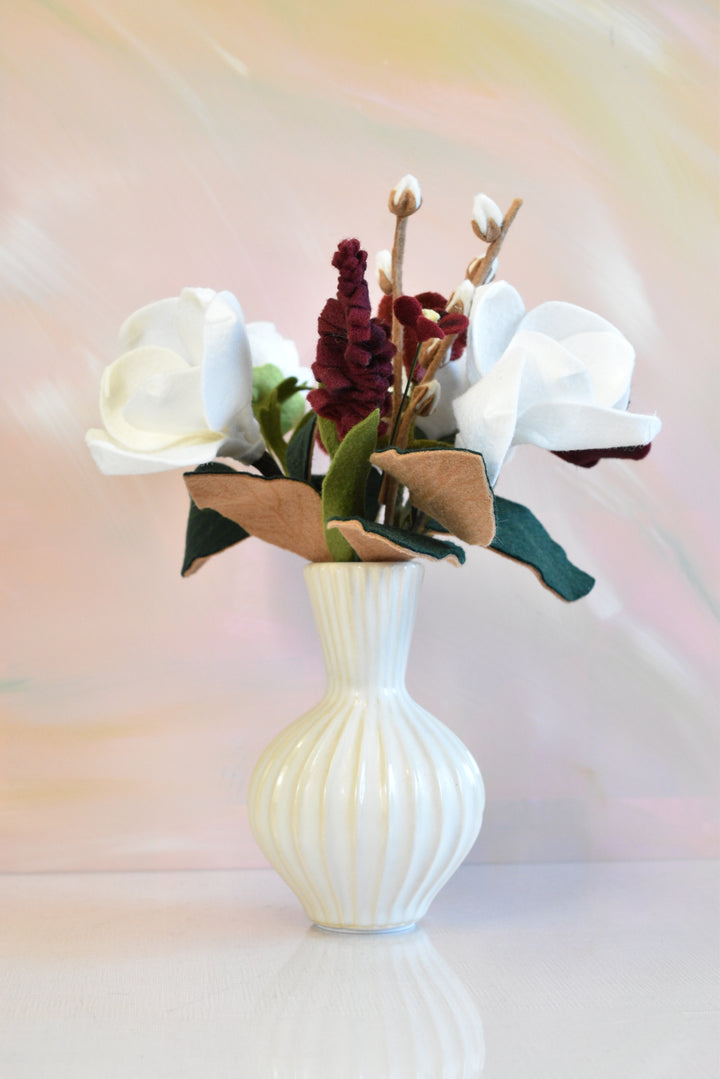 Deep Burgundy and White Bouquet