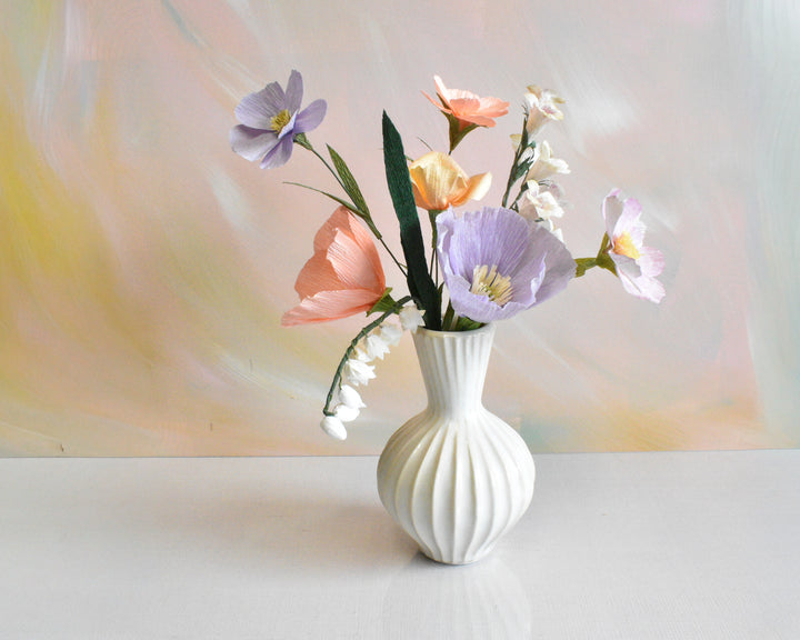 Icelandic Poppy, Cosmos, and Lily of the Valley Bouquet