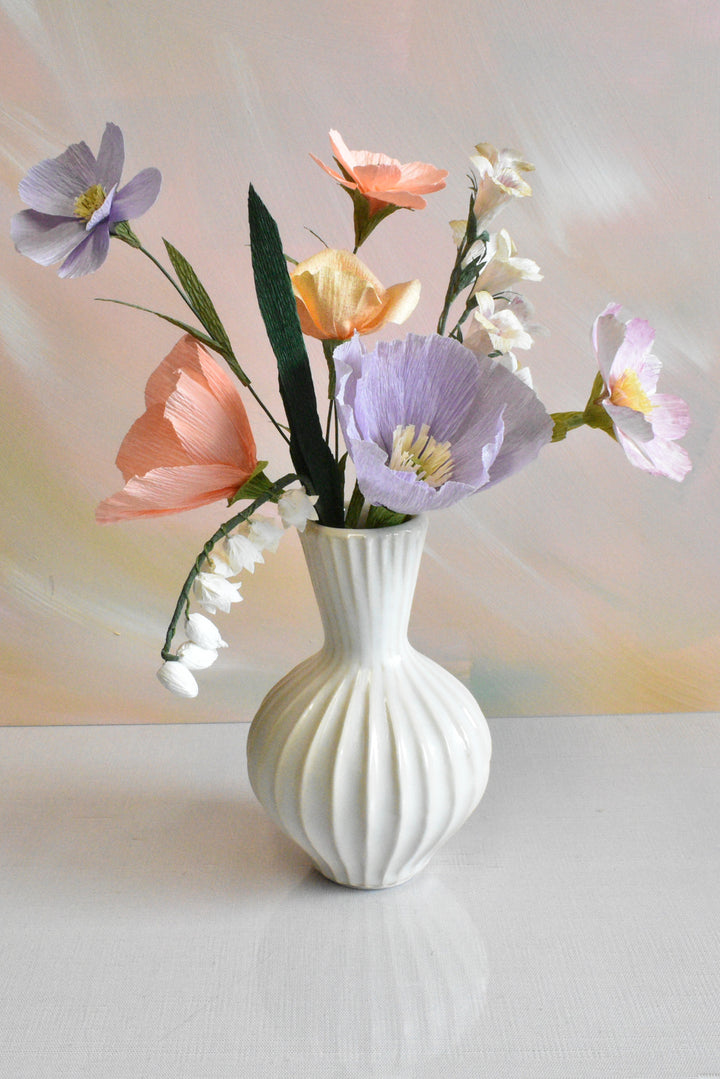 Icelandic Poppy, Cosmos, and Lily of the Valley Bouquet