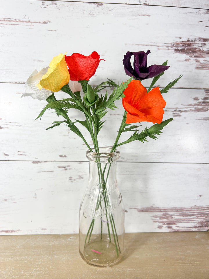 Paper California Poppy Stem (Paper)