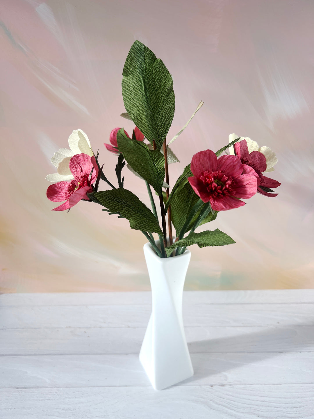 Crimson &amp; Cream No. 5 Paper Bouquet