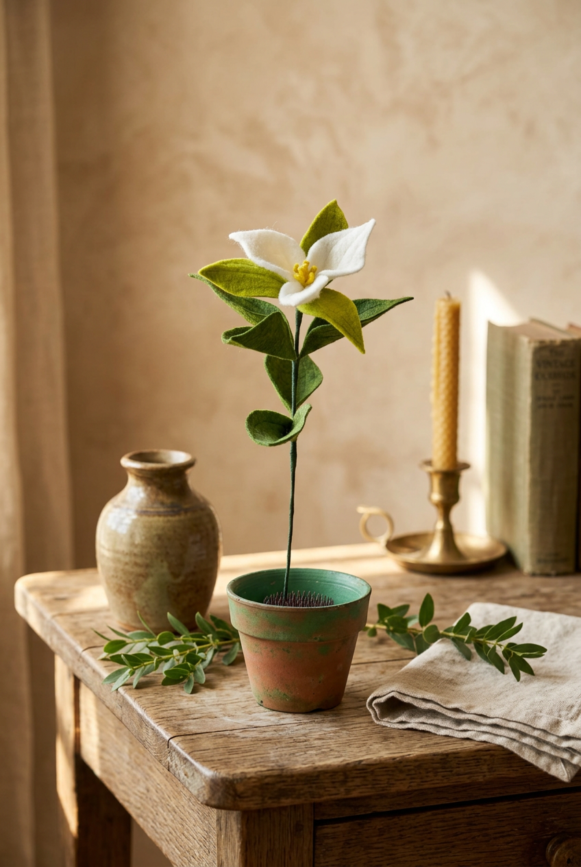 Felt Trillium Stem