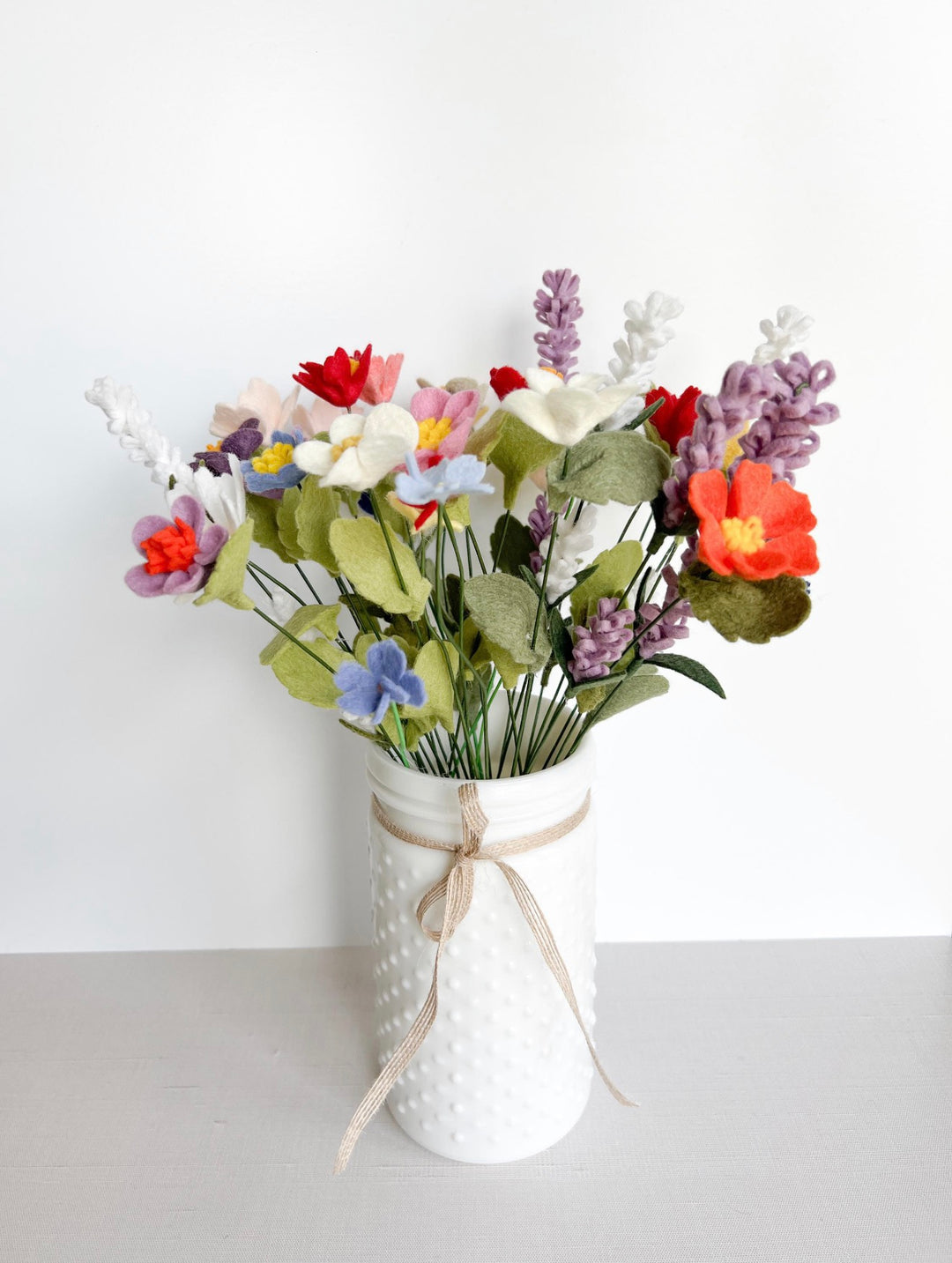 The Meadow Six — Assorted Meadow-Stem Felt Wildflowers
