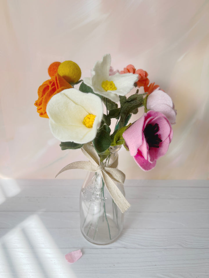 Blush Garden No. 1 - Anemone, Poppy, Roses, and Ranunculus