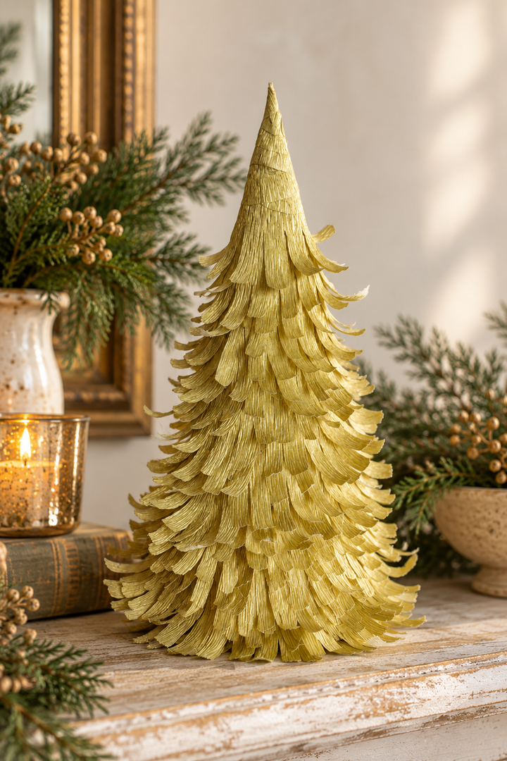 Champagne Gold Paper Christmas Tree