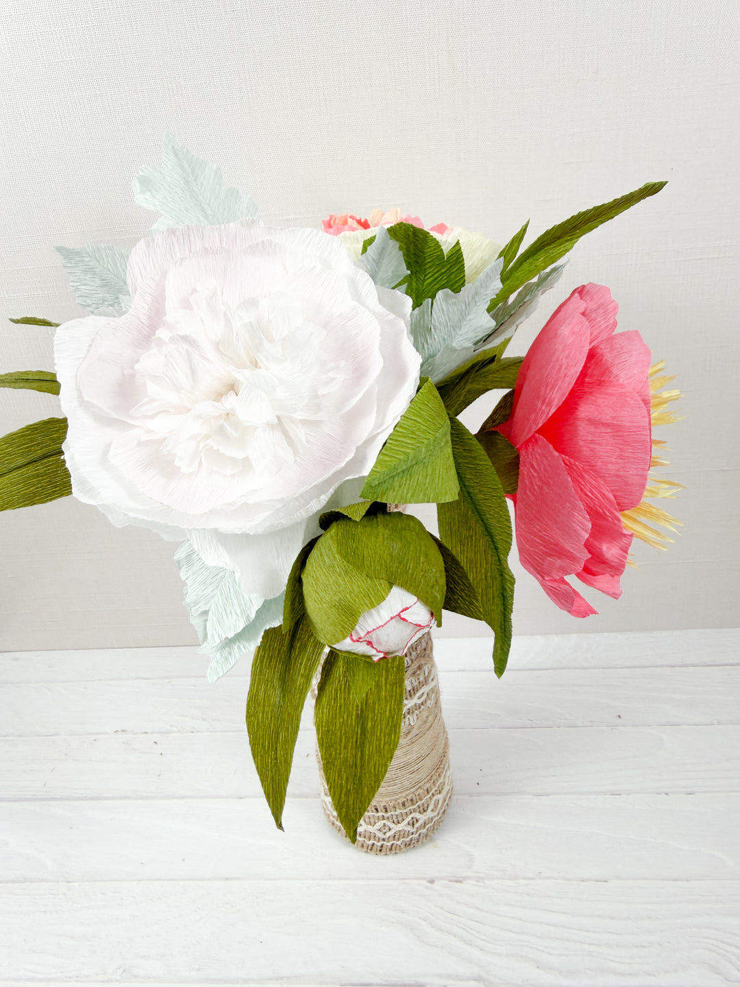 Stop &amp; Smell the Peonies Paper Arrangement