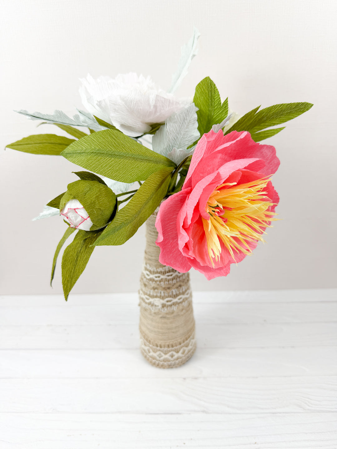 Stop &amp; Smell the Peonies Paper Arrangement