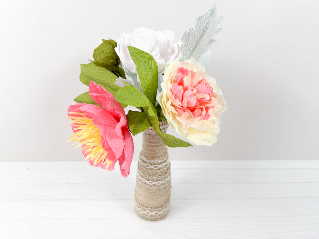 Stop &amp; Smell the Peonies Paper Arrangement