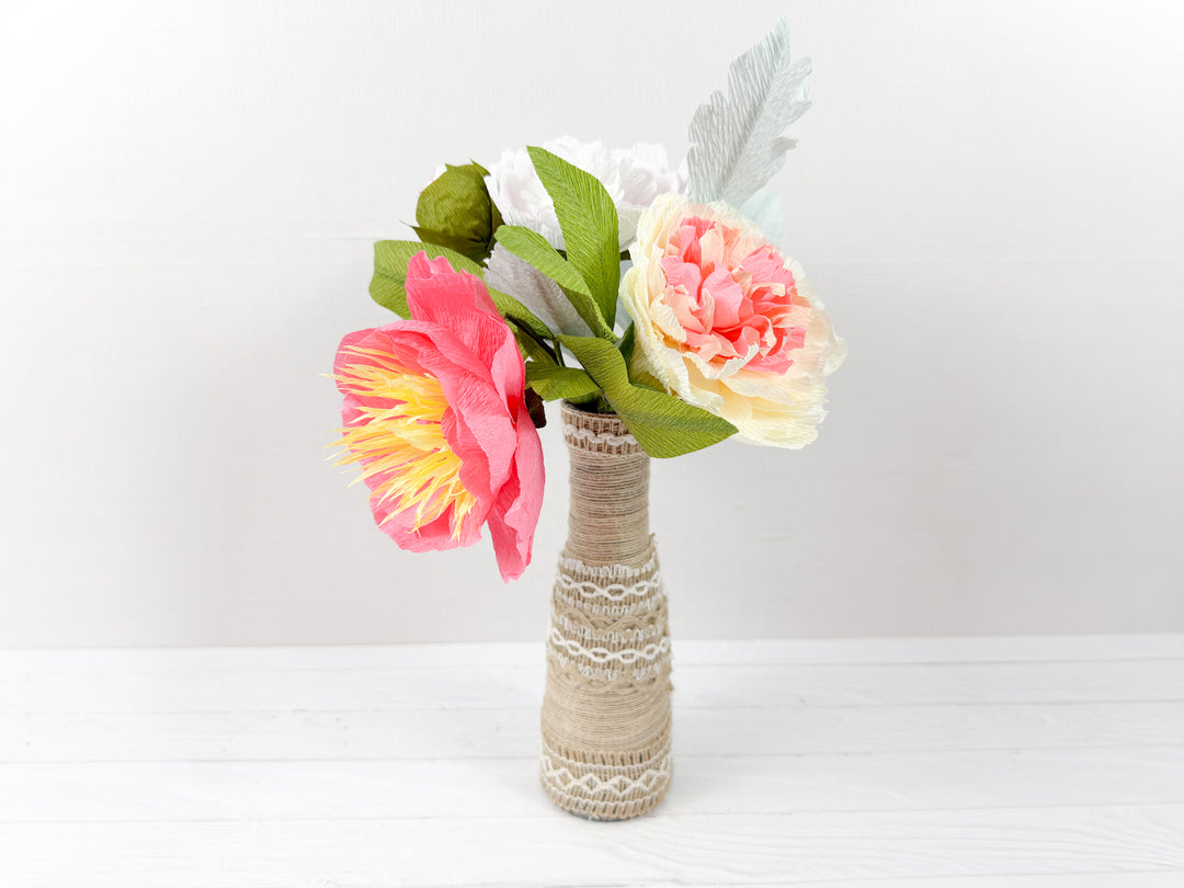 Stop &amp; Smell the Peonies Paper Arrangement