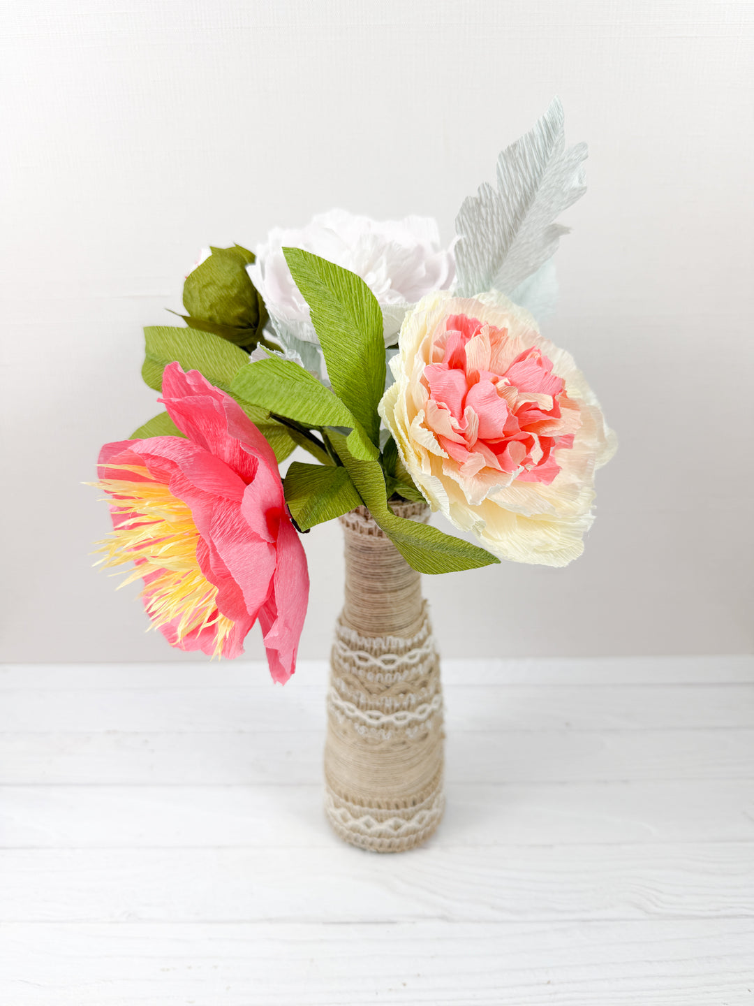 Stop &amp; Smell the Peonies Paper Arrangement