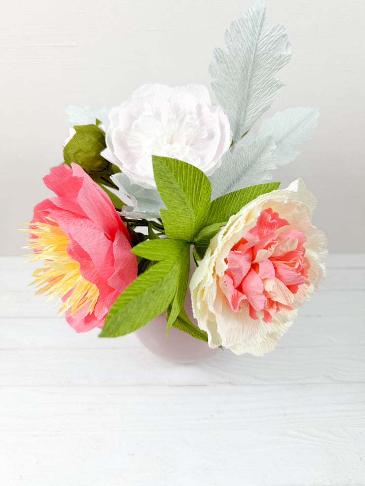 Stop &amp; Smell the Peonies Paper Arrangement
