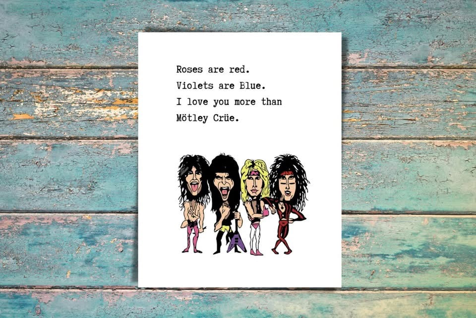 Motley Crue Birthday Card - Music Birthday Card