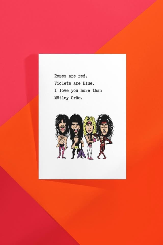 Motley Crue Birthday Card - Music Birthday Card
