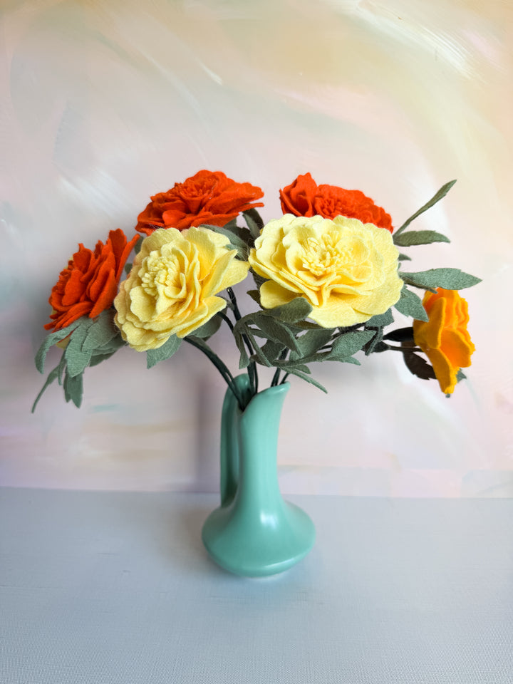 Felt Marigold Flower Stem