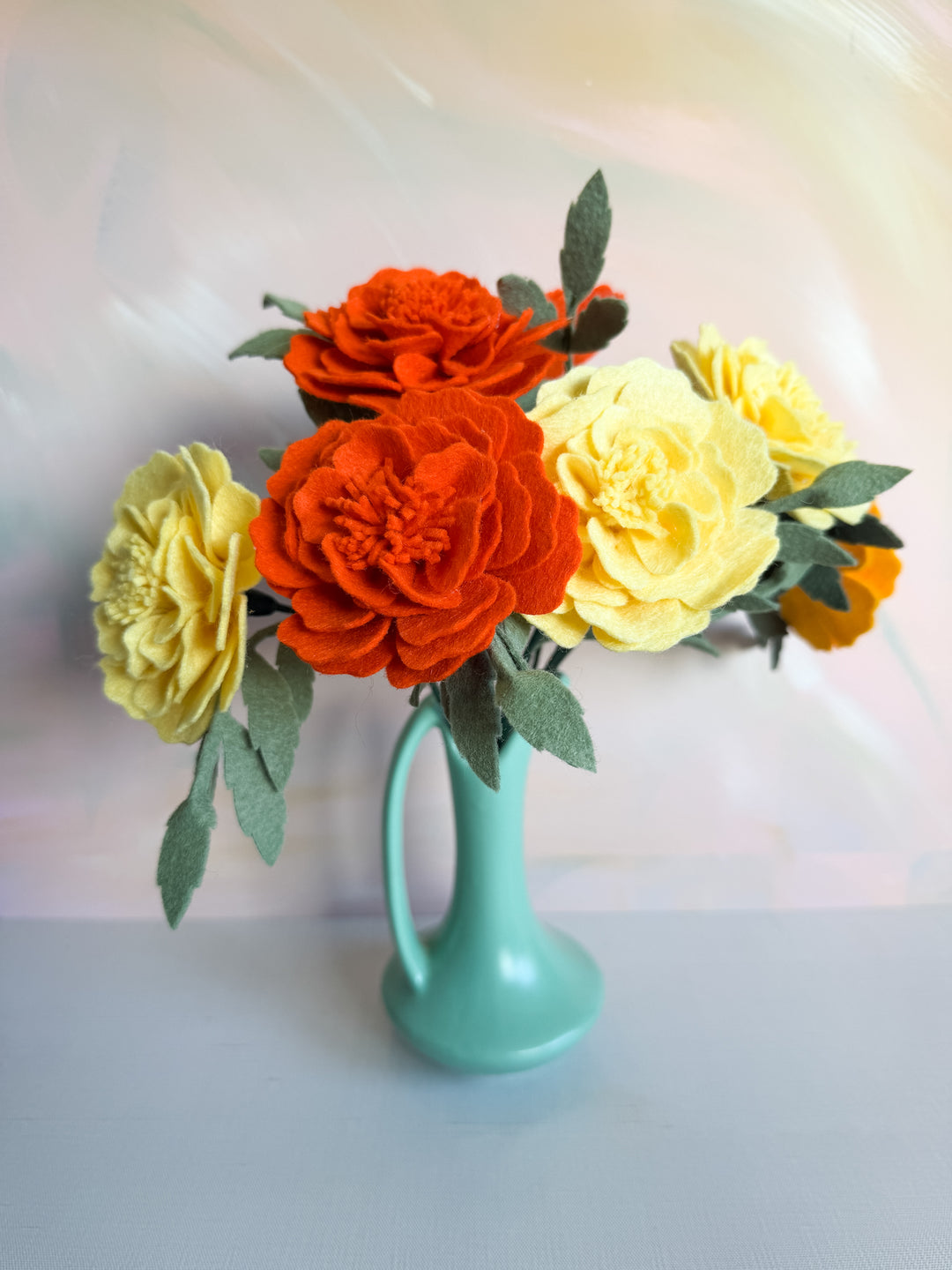 Felt Marigold Flower Stem