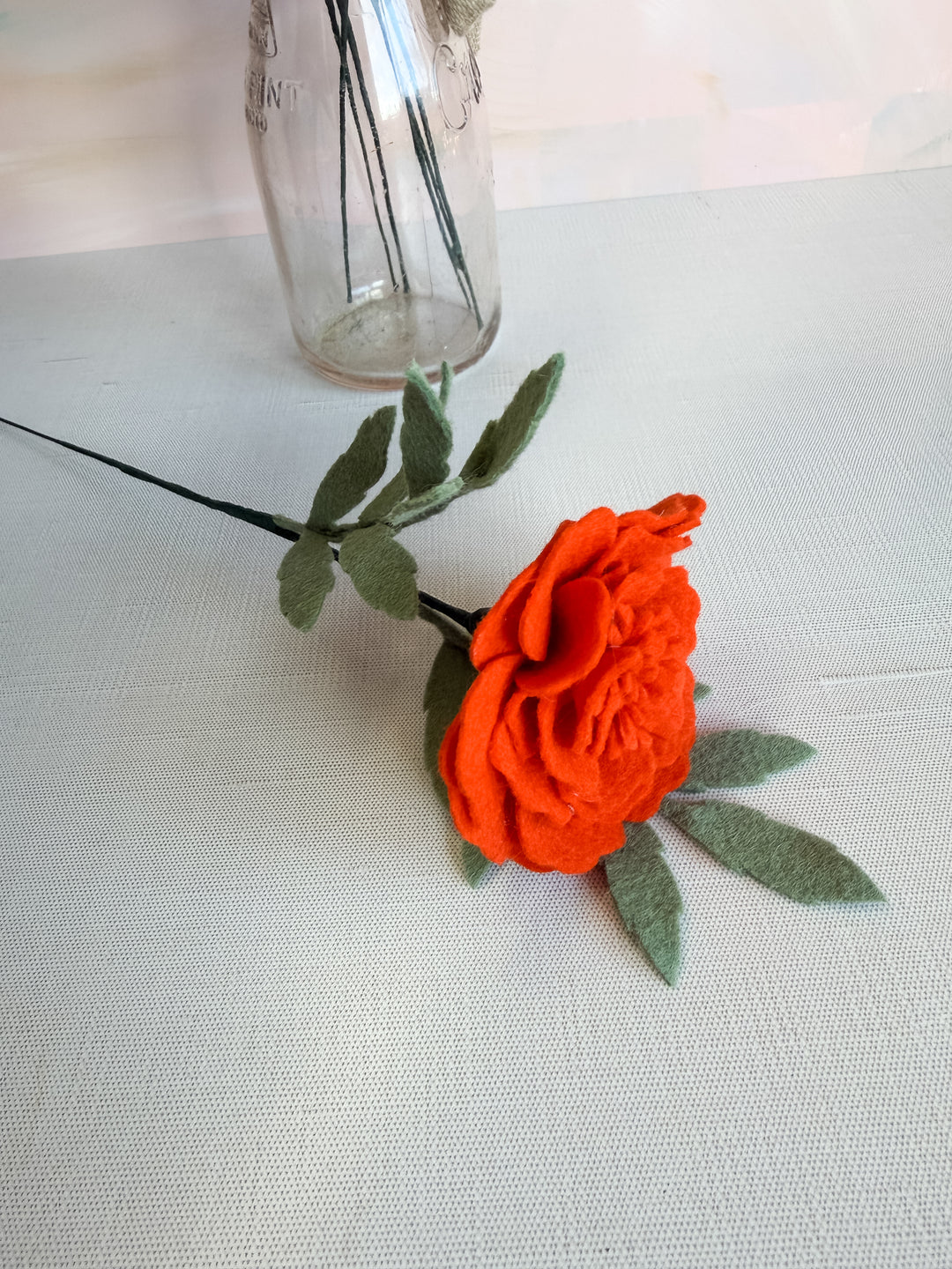 Felt Marigold Flower Stem