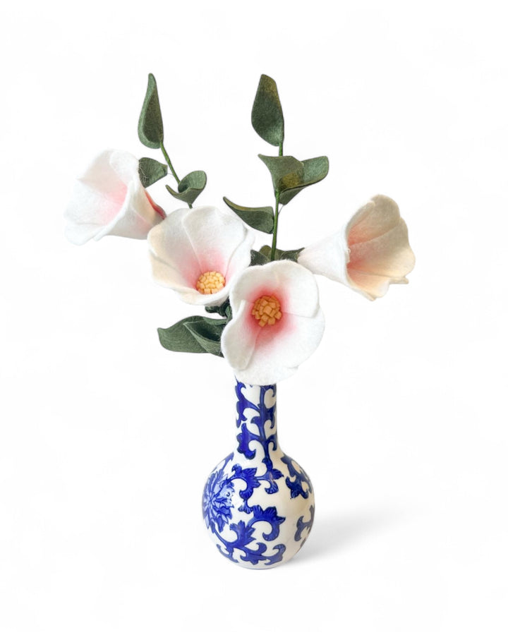 Felt Morning Glory Stem – Handmade Floral Decor