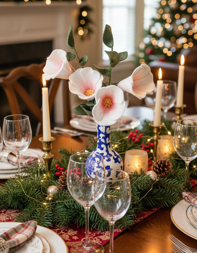 Felt Morning Glories