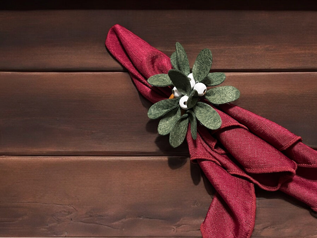 Mistletoe Napkin Rings