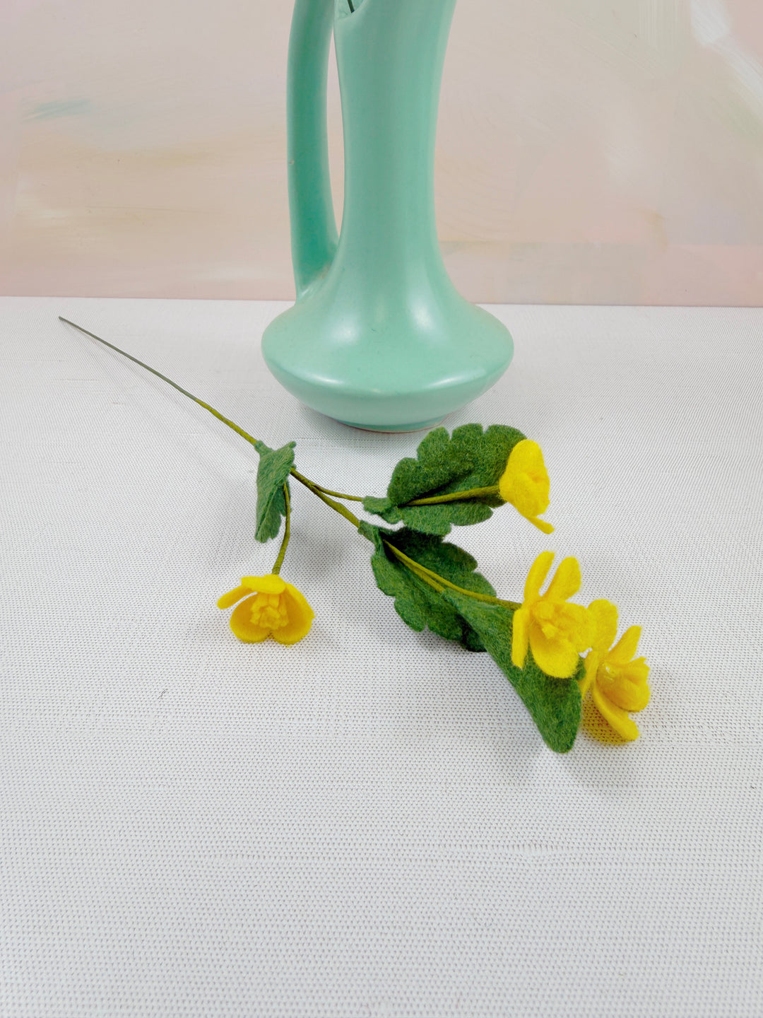 Golden Buttercups | Handmade Felt Wildflower Stems