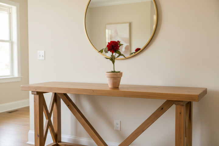 Handmade Red Ball Dahlia – 4” Potted Paper Plant