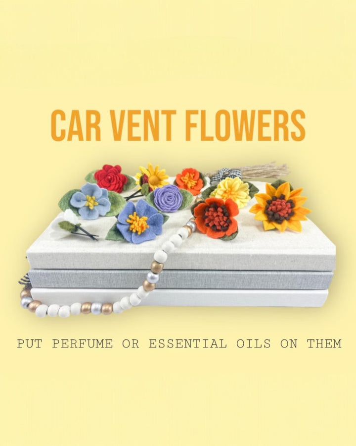 Felt Flower Car Vent Oil Diffuser