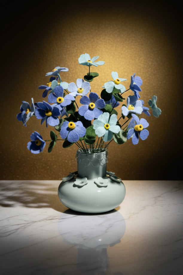 Felt Forget Me Not Stems