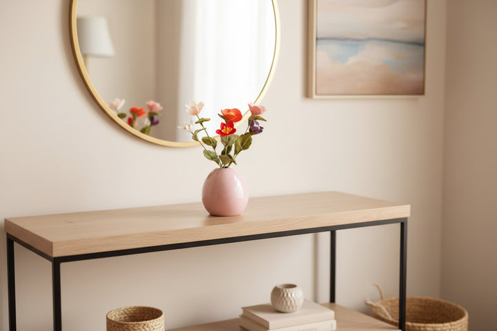 Wildflowers with Leaves 6 Pack - Delightful Wildflowers For Decor - Vase not Included | Felt Flowers for Bouquet