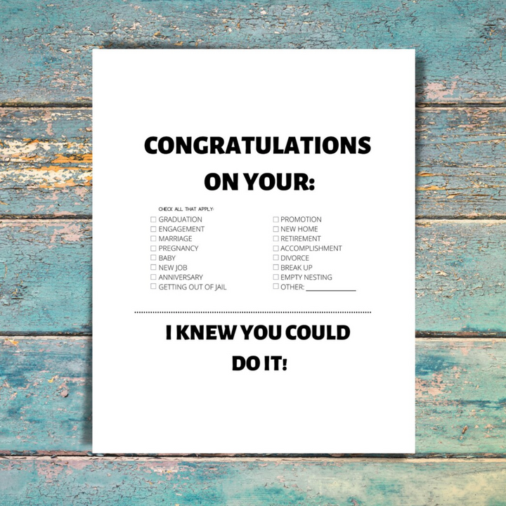Multi Purpose Greeting Card
