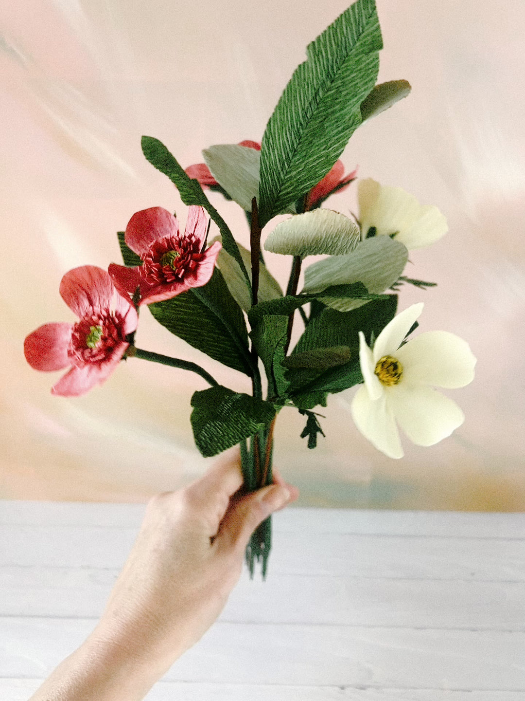 Crimson &amp; Cream No. 5 Paper Bouquet