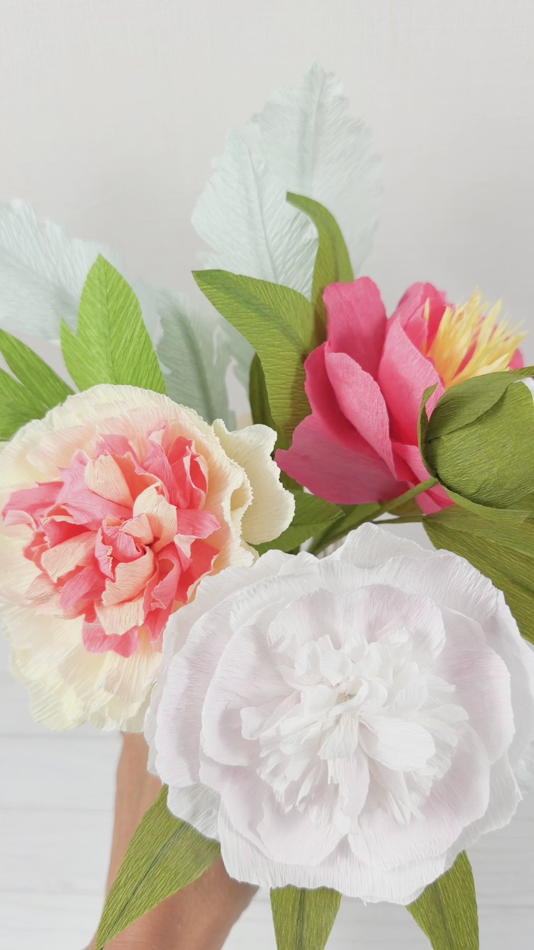 Stop &amp; Smell the Peonies Paper Arrangement